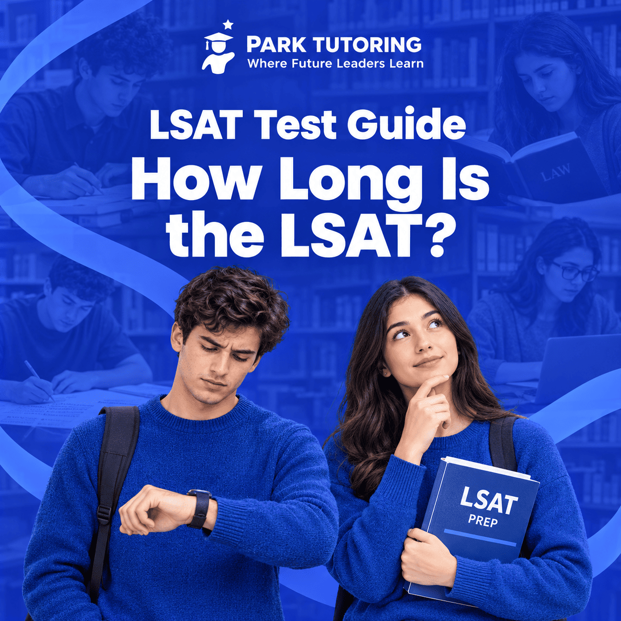 LSAT test-day timeline showing three 35-minute sections, a 10-minute break and an optional unscored section