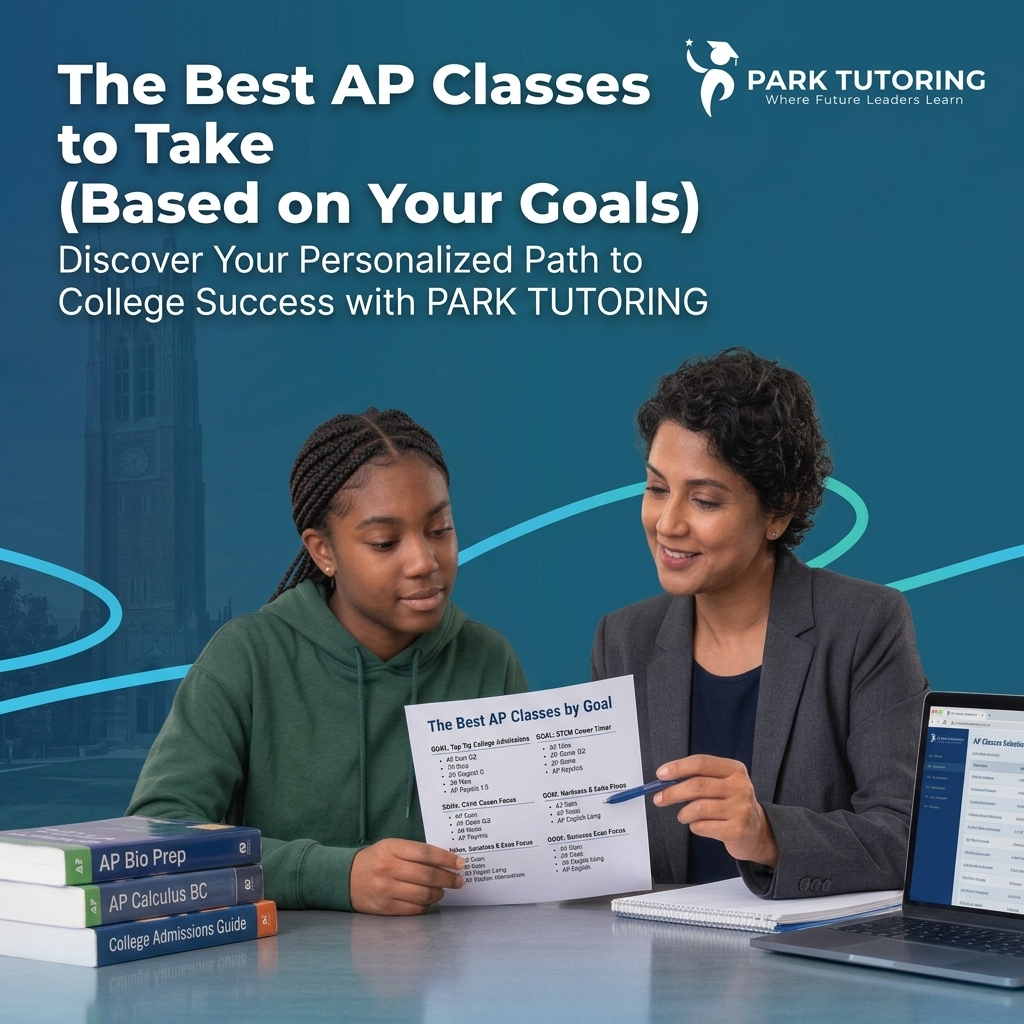 Student comparing AP class options for college credit and GPA planning — Park Tutoring guide to choosing the best AP classes to take