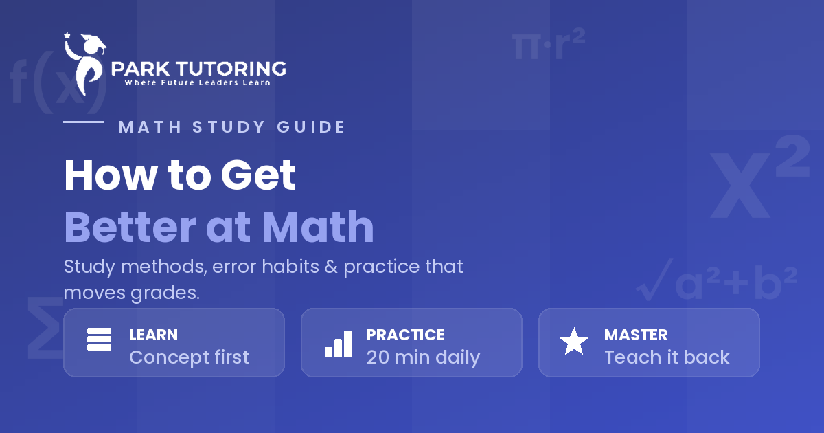 How to Get Better at Math