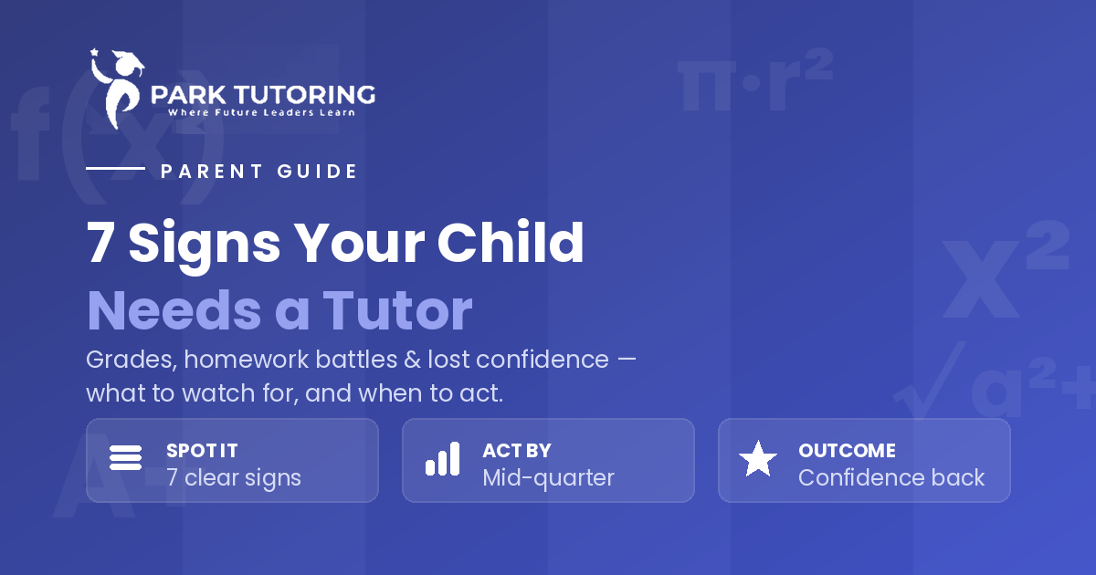 Signs Your Child Needs a Tutor