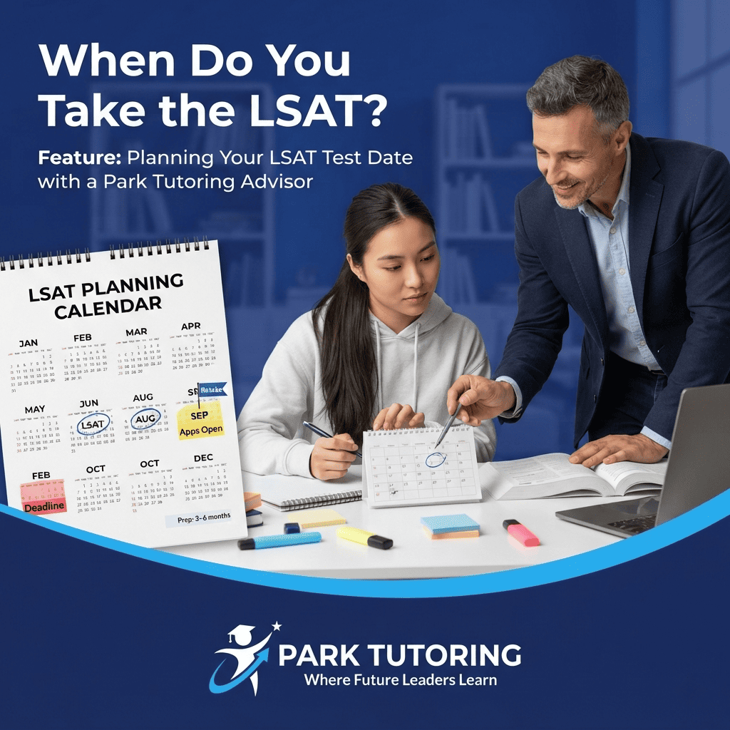 Calendar marked with LSAT test dates and law school application deadlines.