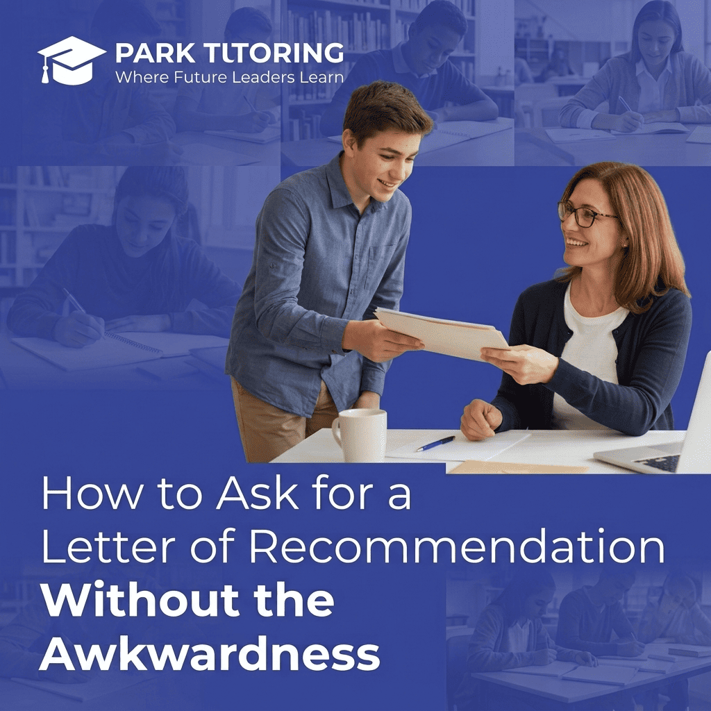 High school student asking a teacher for a college letter of recommendation after class