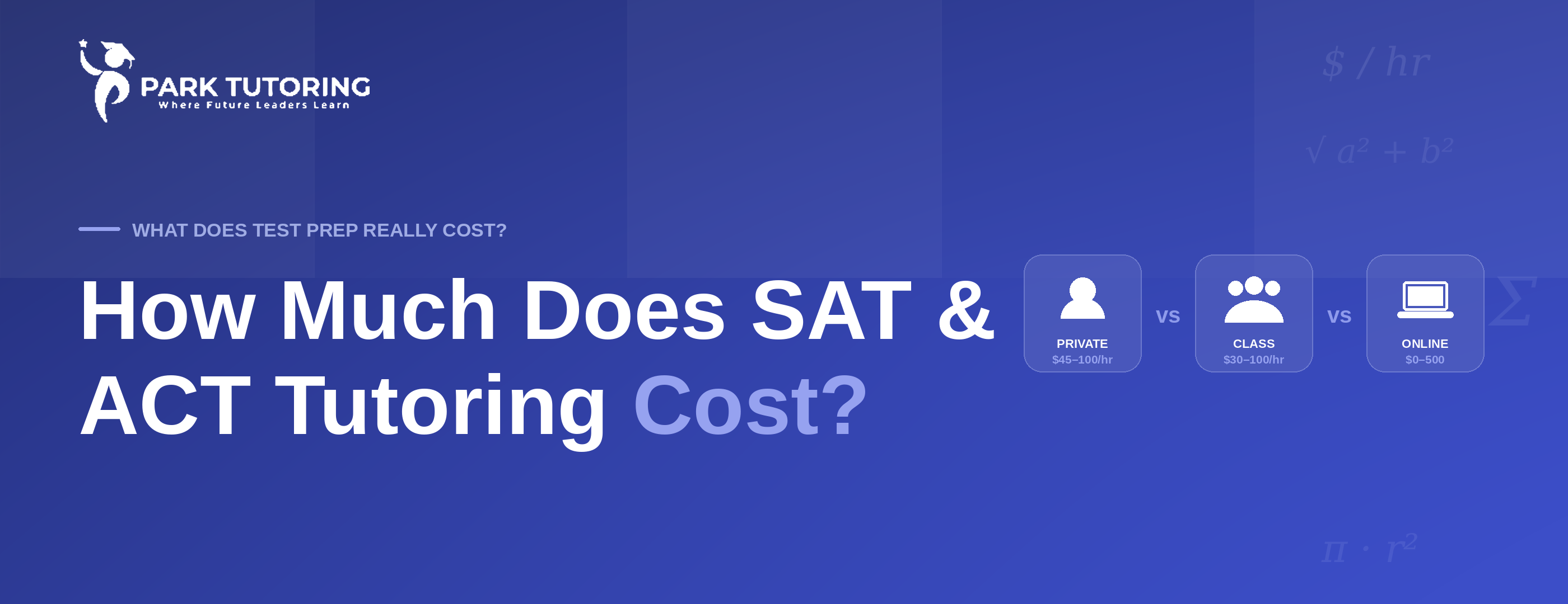 SAT & ACT Tutoring Cost