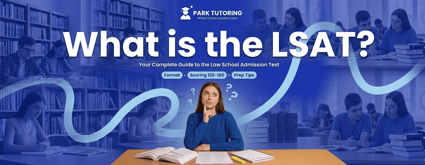 Student preparing for the LSAT with practice questions and a study plan at a desk.