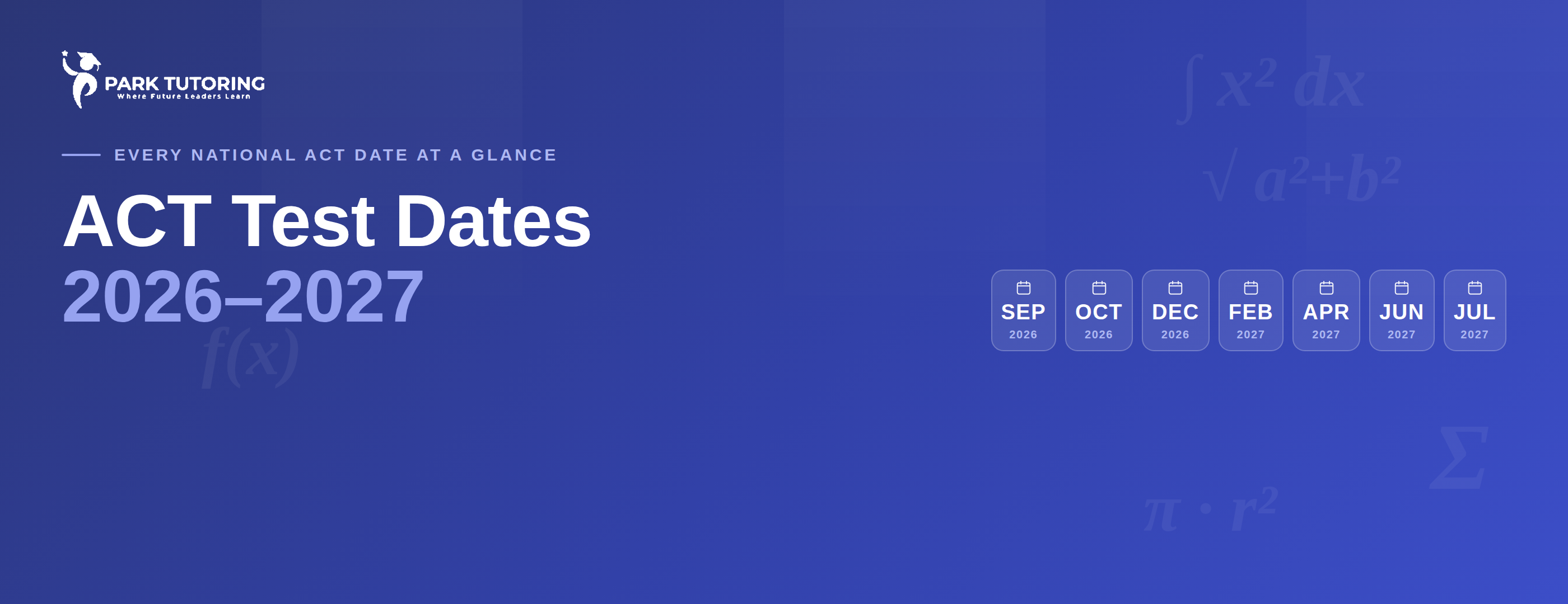 ACT Test Dates 2026–2027