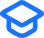 Icon Top Hat Blue
