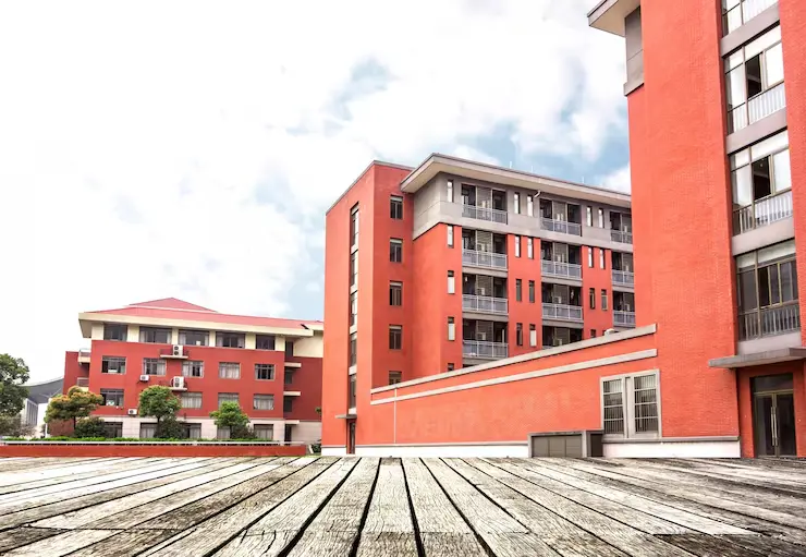 Red brick campus buildings