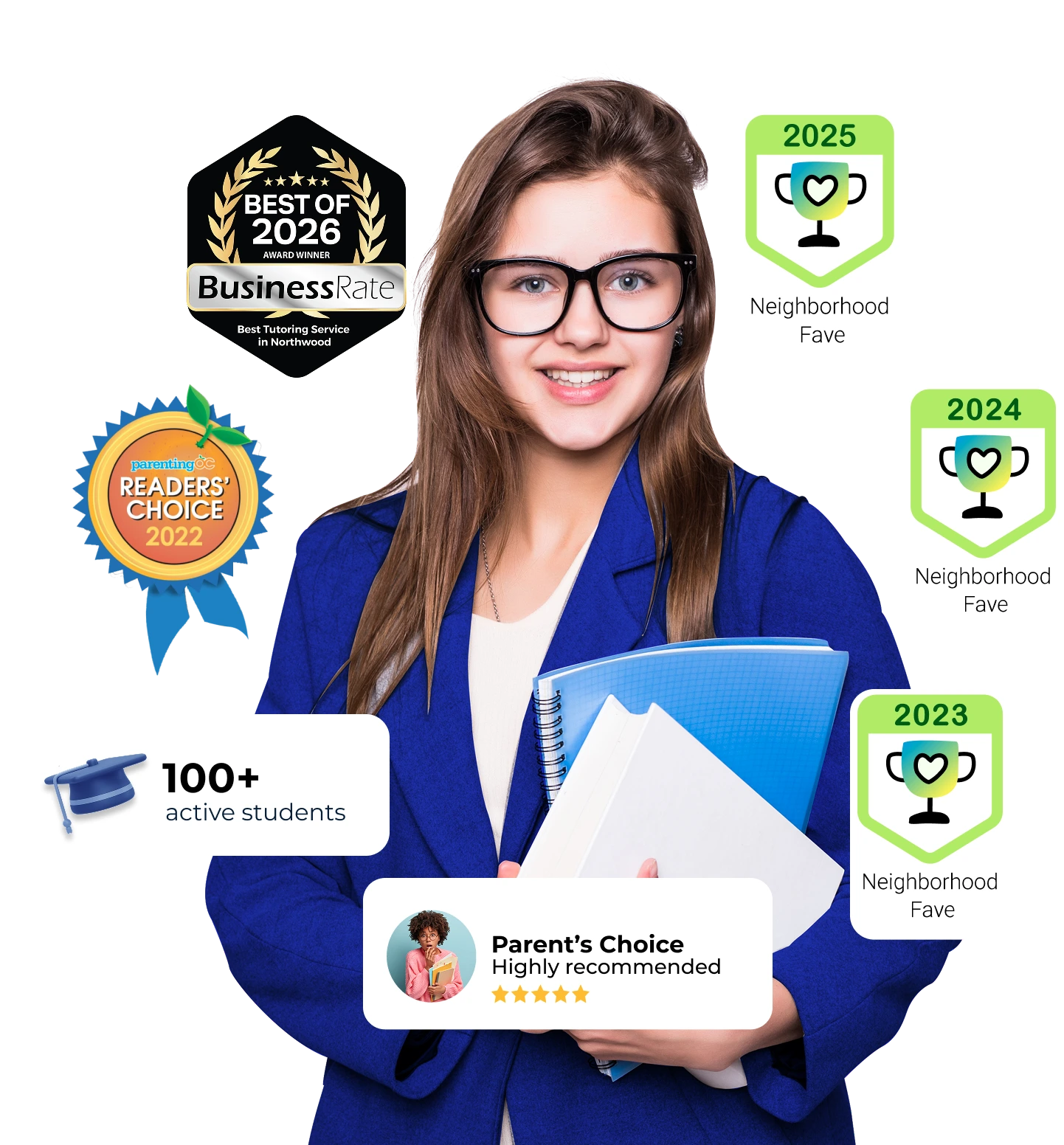 Young Girl Holding Notebooks